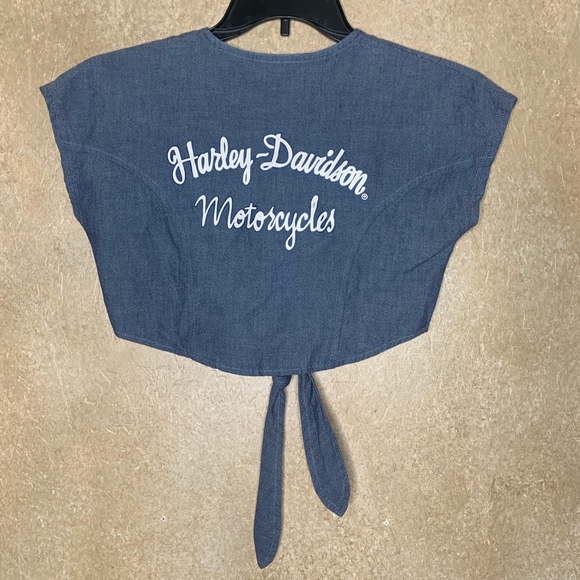 harley davidson crop top vintage